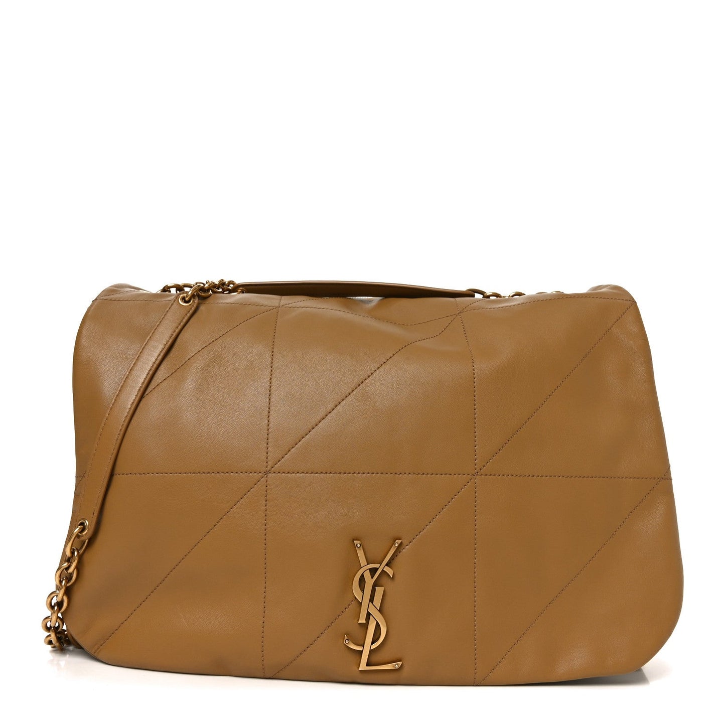Saint Laurent Lambskin Matelasse Monogram Large Jamie 4.3 Tabac Brown Bag