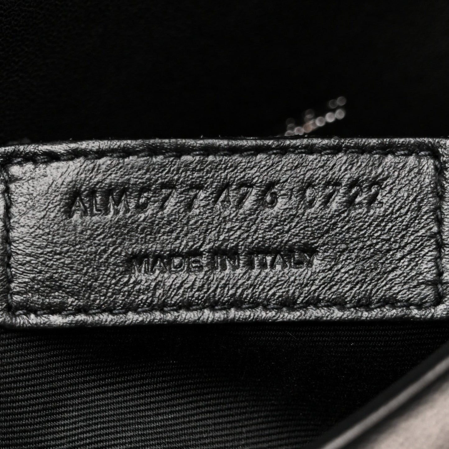 Saint Laurent Lambskin Quilted Small Loulou Puffer Monogram Chain Satchel Black