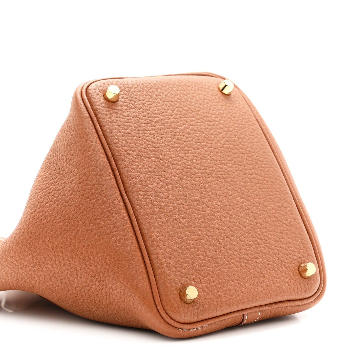 Taurillon Clemence Picotin Lock 18 PM Bucket Bag Gold