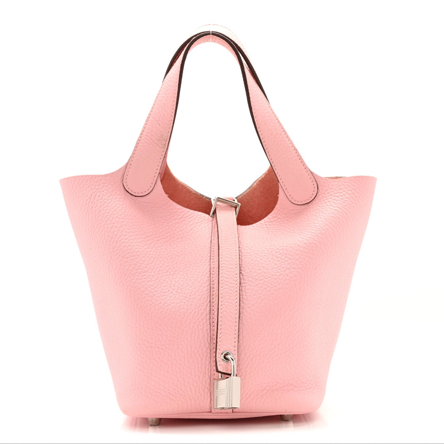 Taurillon Clemence Picotin Lock 18 PM Handbag Rose Sakura