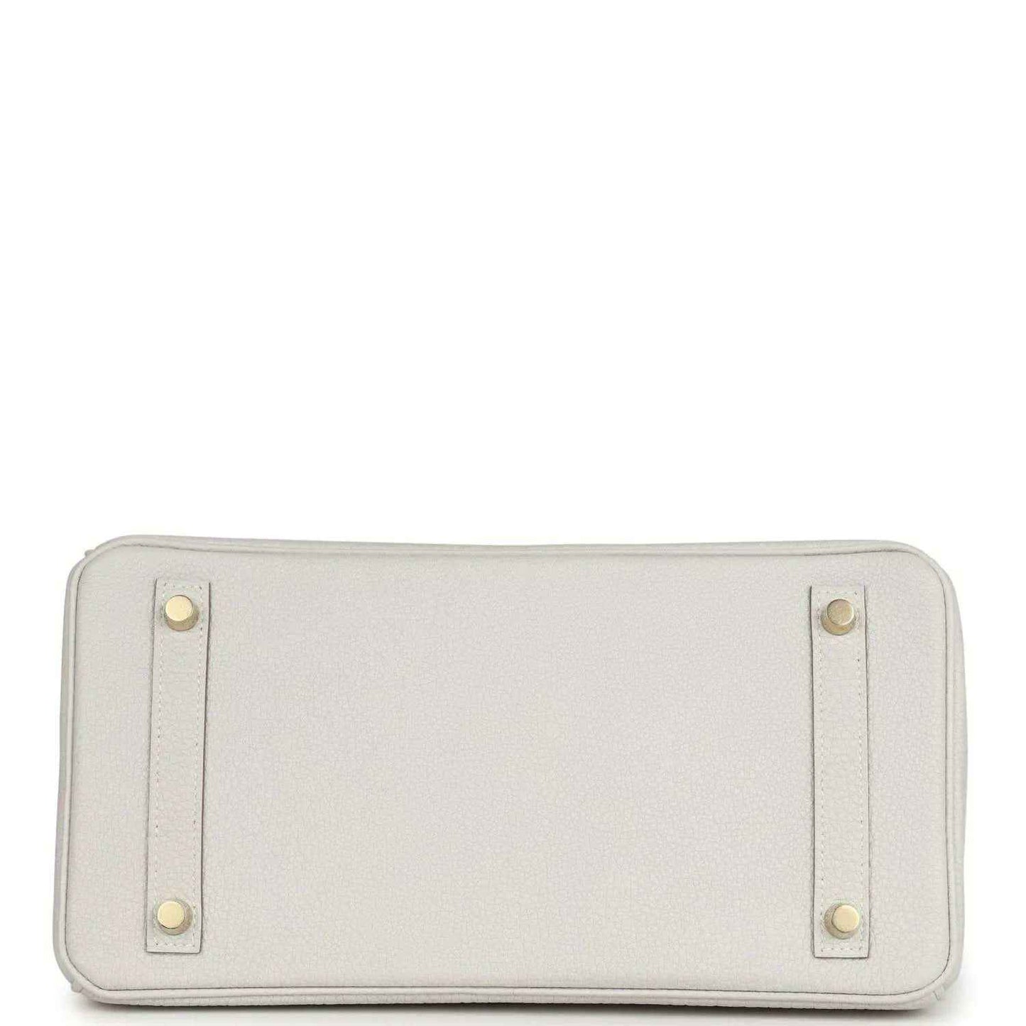 Timeless, elegant white leather handbag base with gold accents and refined stitching.