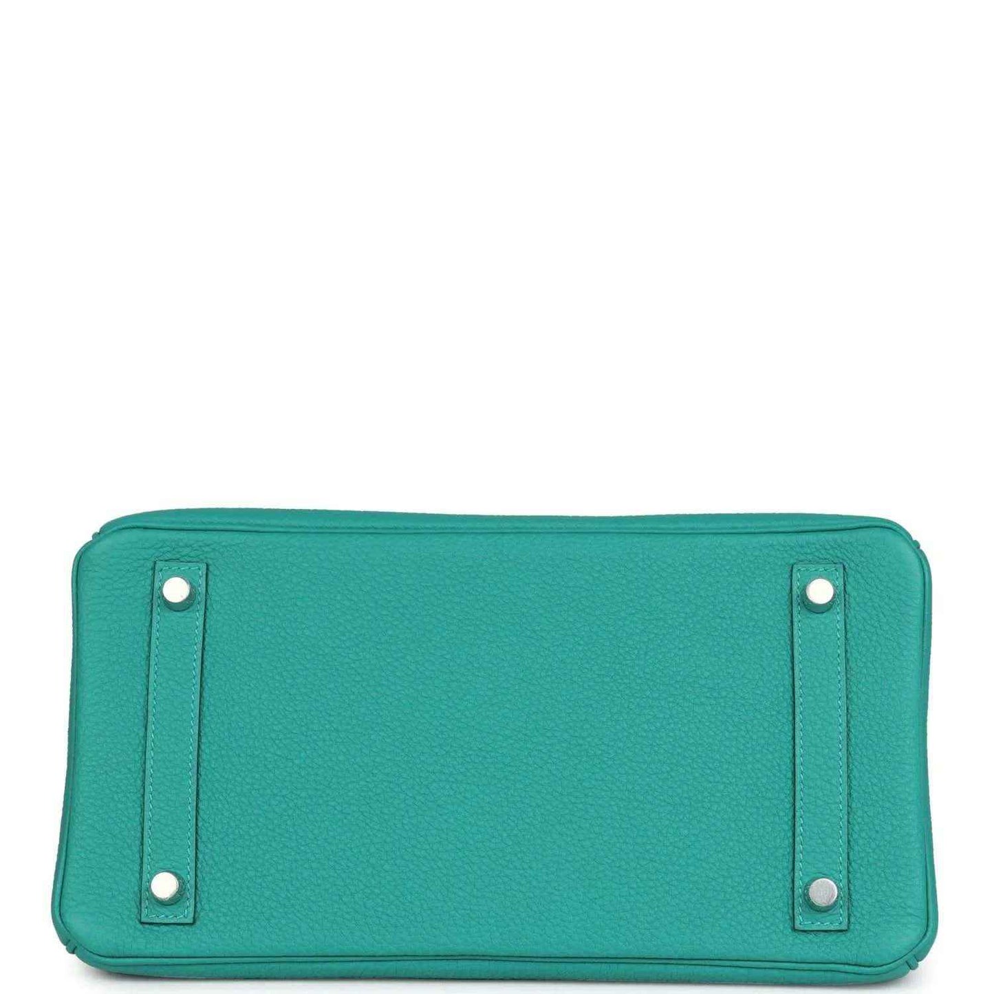 Green Togo leather Birkin base with metal studs on sides
