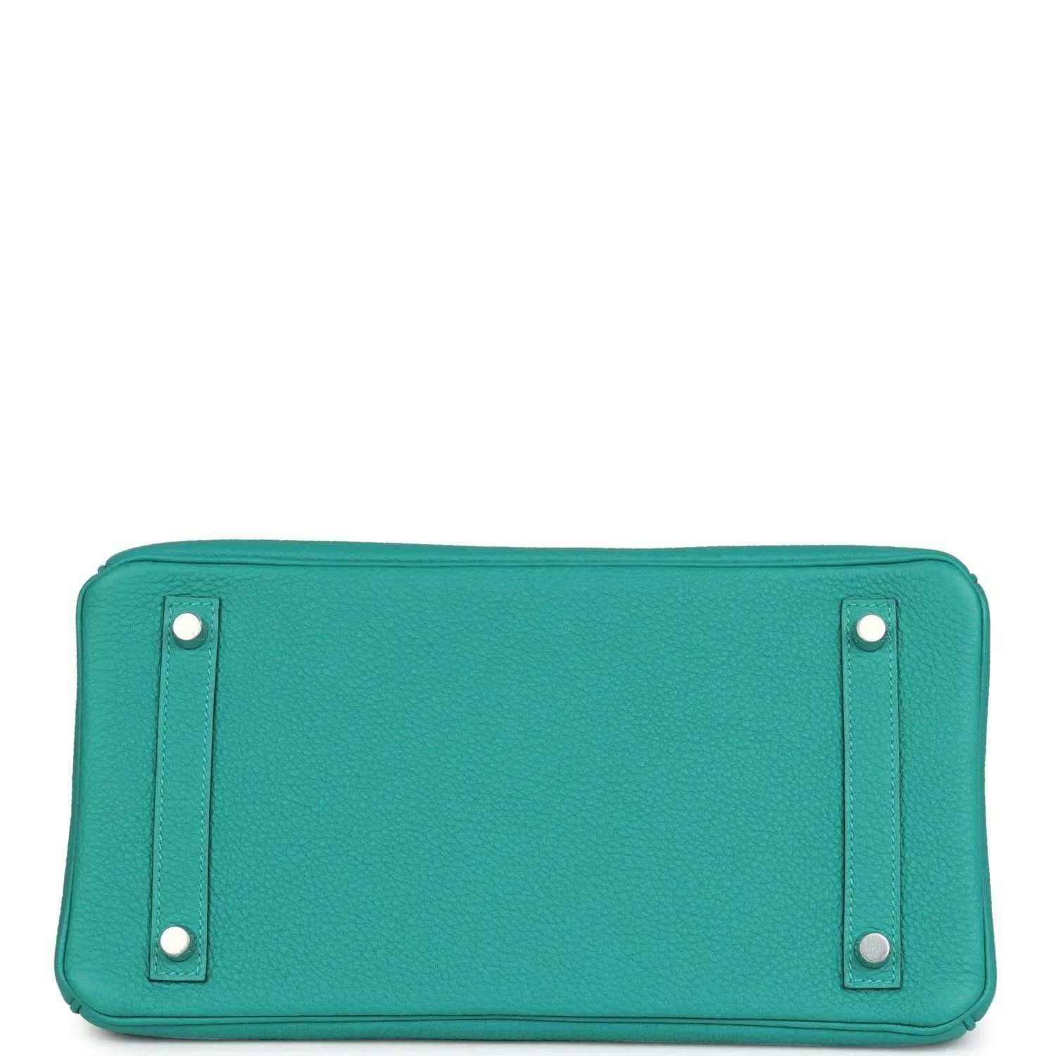 Green Togo leather Birkin base with metal studs on sides