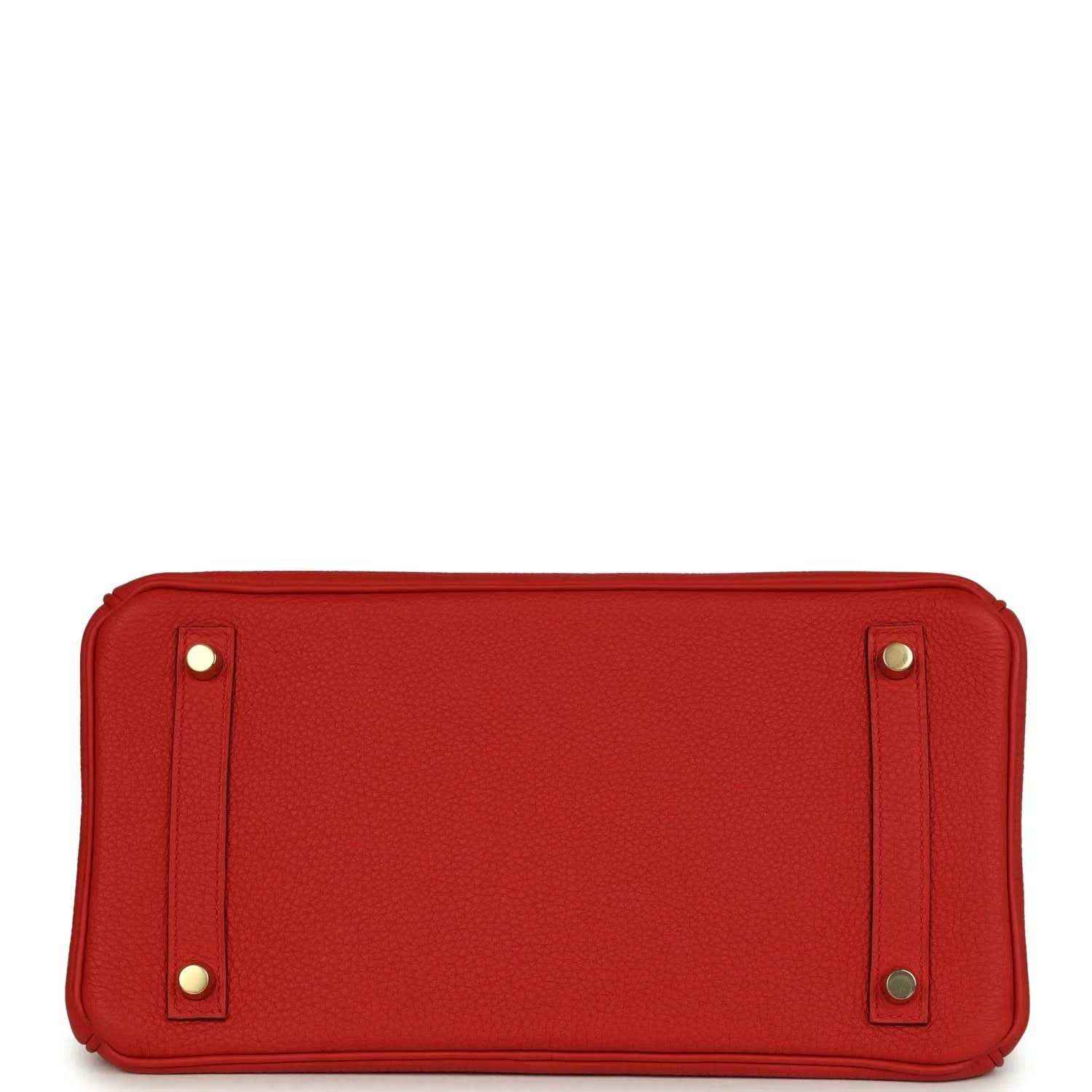 Elegant red leather handbag base with gold-tone studs, timeless and sophisticated style