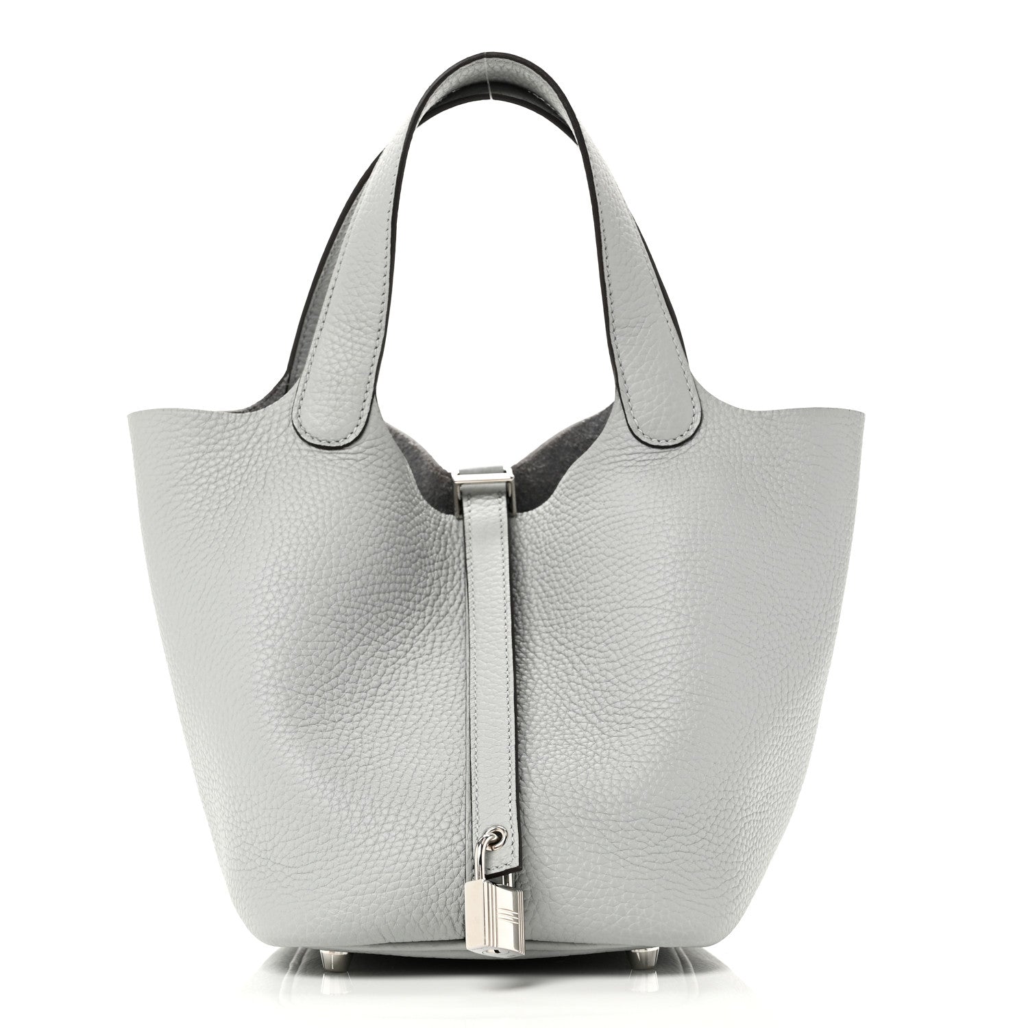 Taurillon Clemence Picotin Lock 18 PM Bucket Bag Bleu Glacier