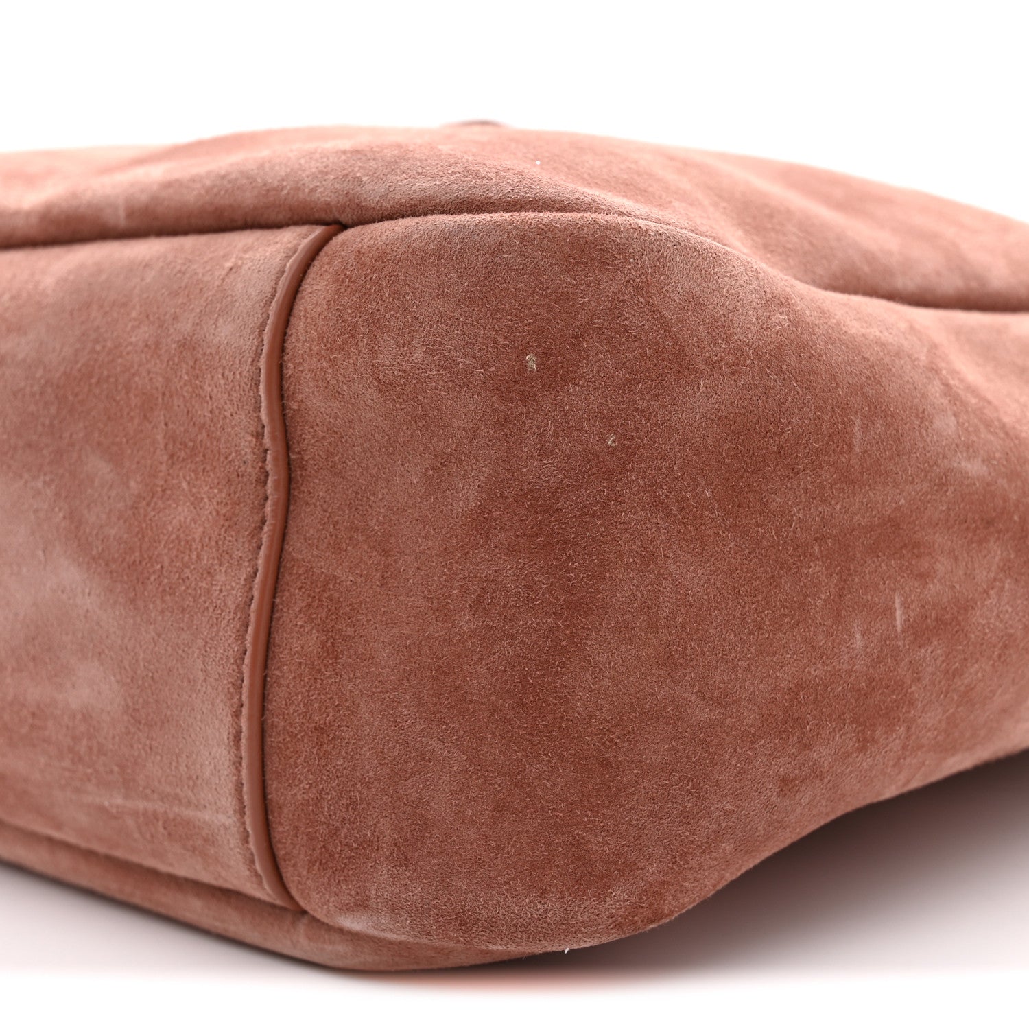 Saint Laurent Suede Calfskin Small Le 5 A 7 Soft Hobo Barley Pink