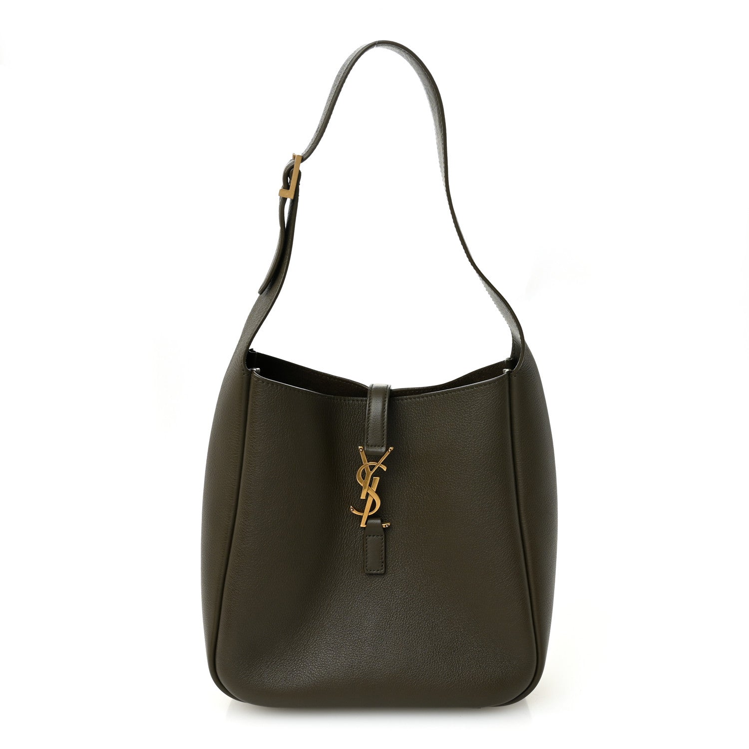 Saint Laurent Smooth Calfskin Small Le 5 A 7 Soft Hobo Light Musk