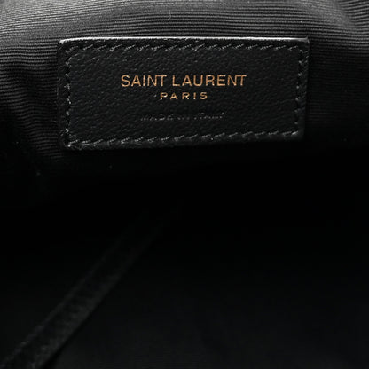 Saint Laurent Jamie Lambskin Small Shopping Tote Black