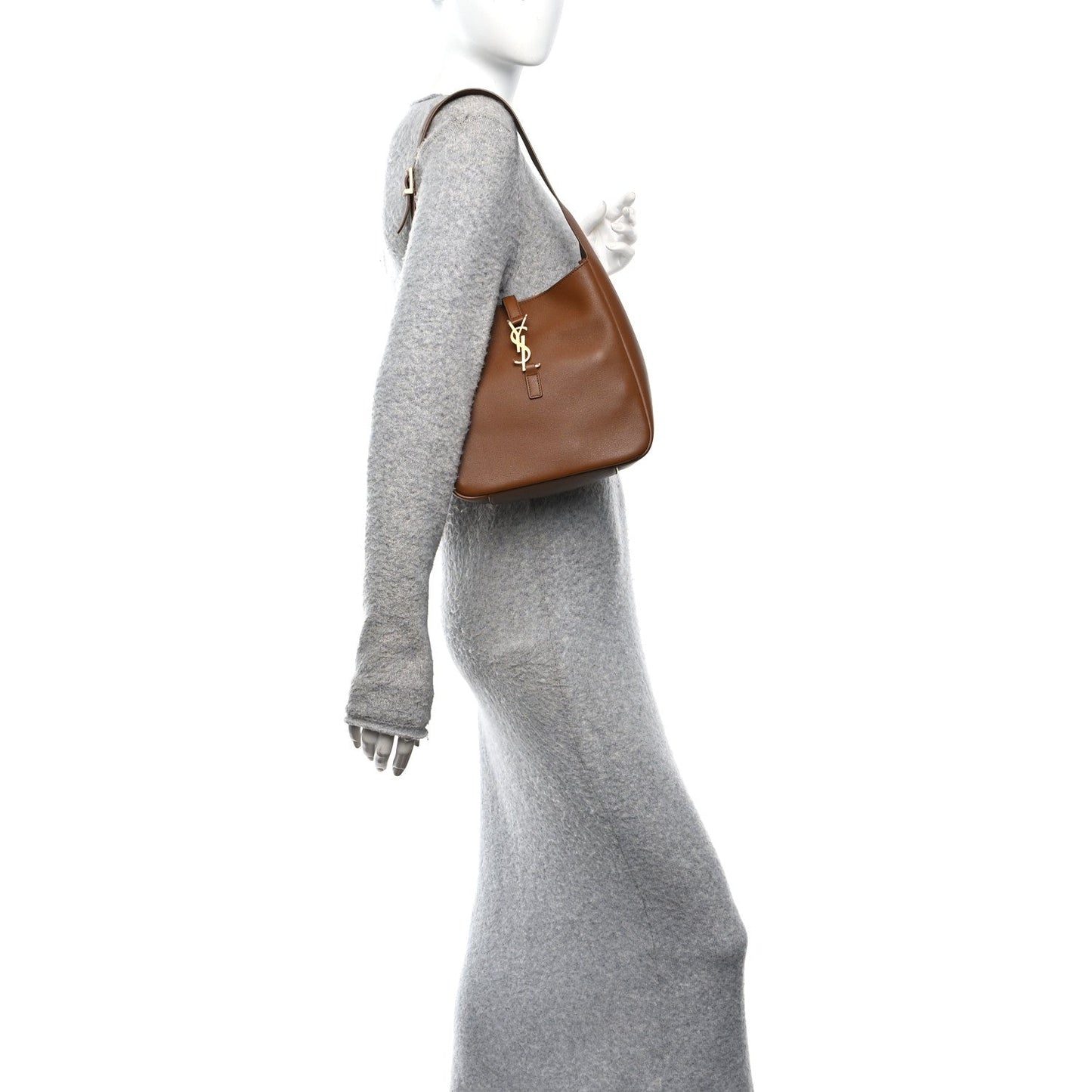Saint Laurent Le 5 A 7 Smooth Calfskin Soft Hobo Fox