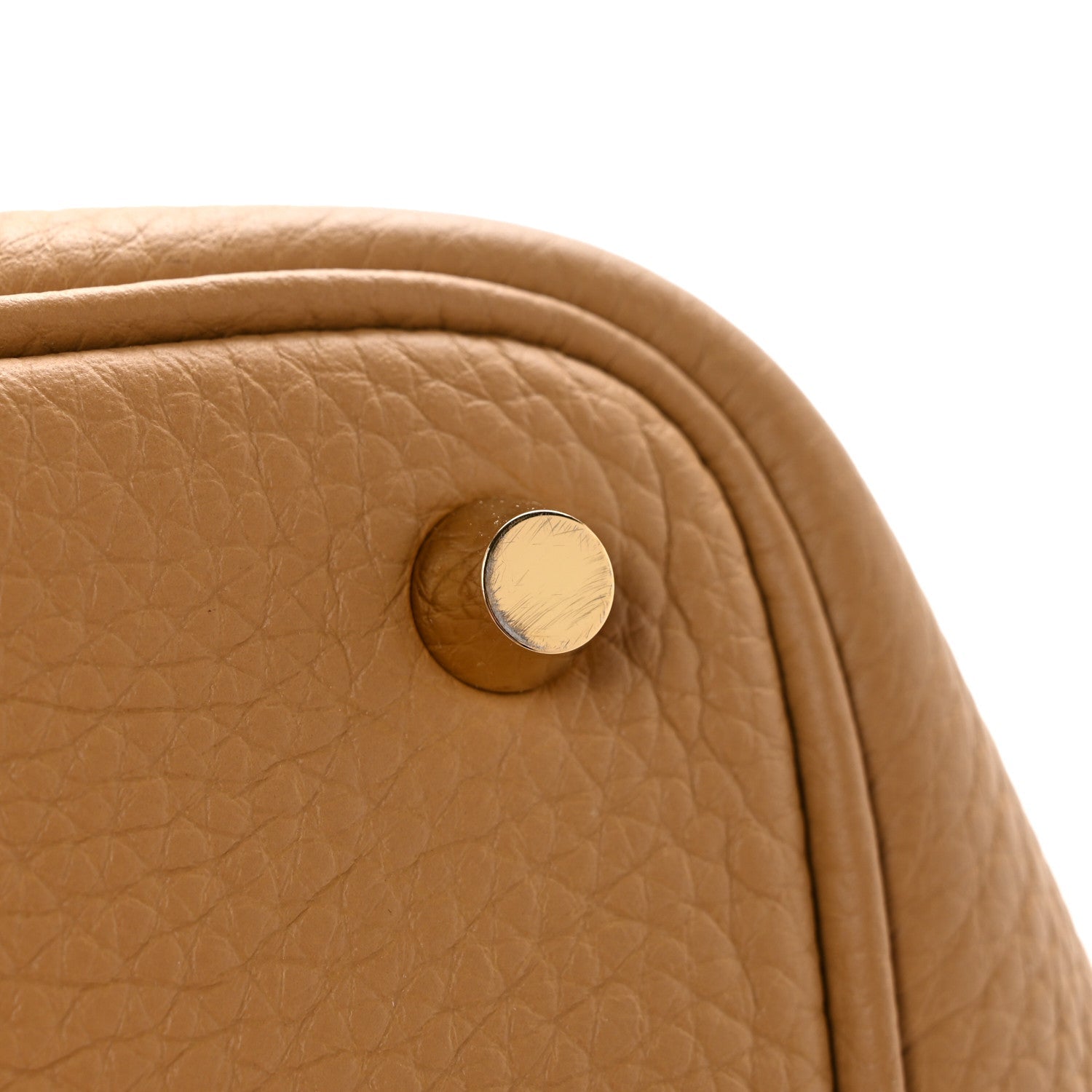 Picotin Lock 18 PM Bucket Bag Taurillon Clemence Leather Biscuit