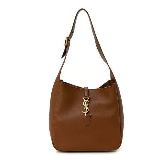 Saint Laurent Le 5 A 7 Smooth Calfskin Soft Hobo Fox