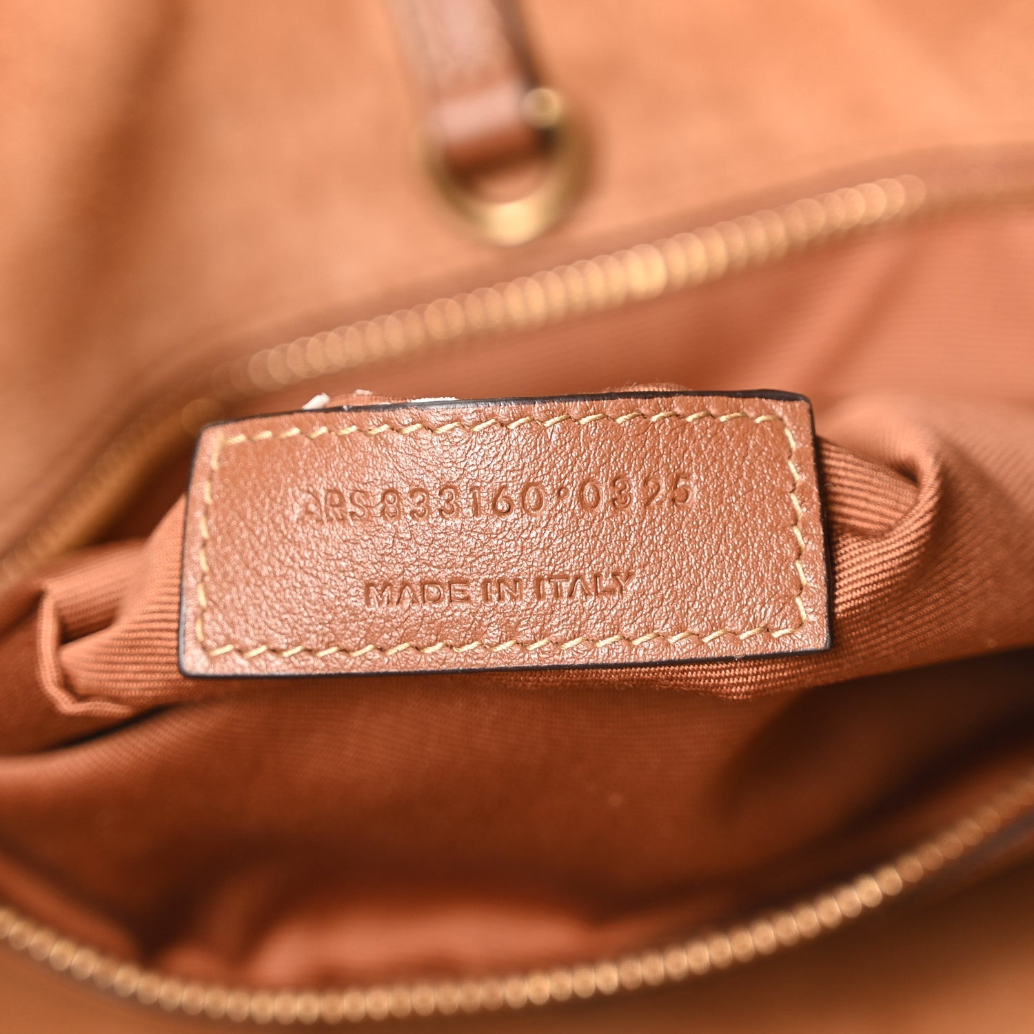 Santorini Lux Calfskin Y Drawstring Tote Brick