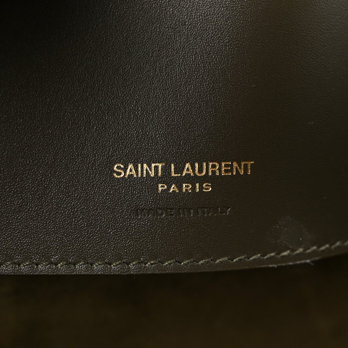Saint Laurent Shiny Calfskin Le 37 Bucket Bag Deep Musk
