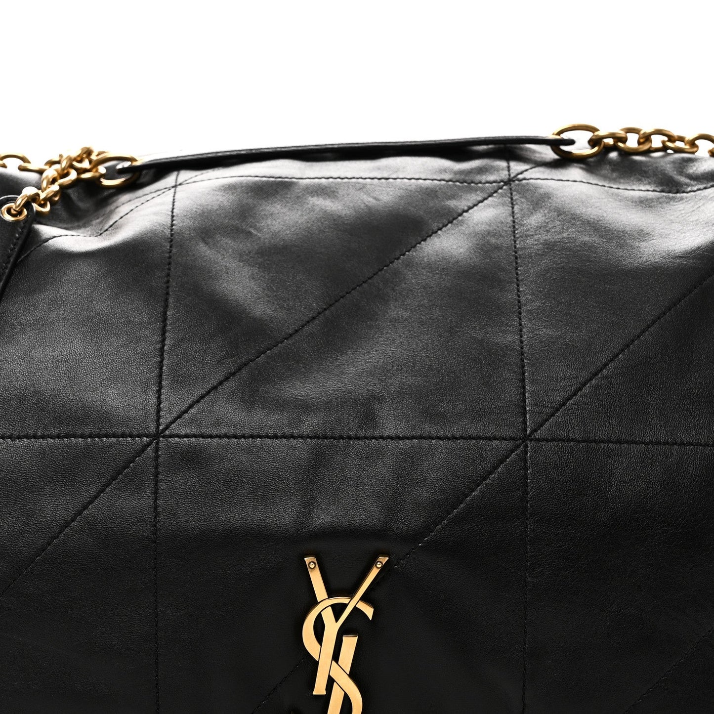 Saint Laurent Lambskin Matelasse Monogram Large Jamie 4.3 Shoulder Bag Black