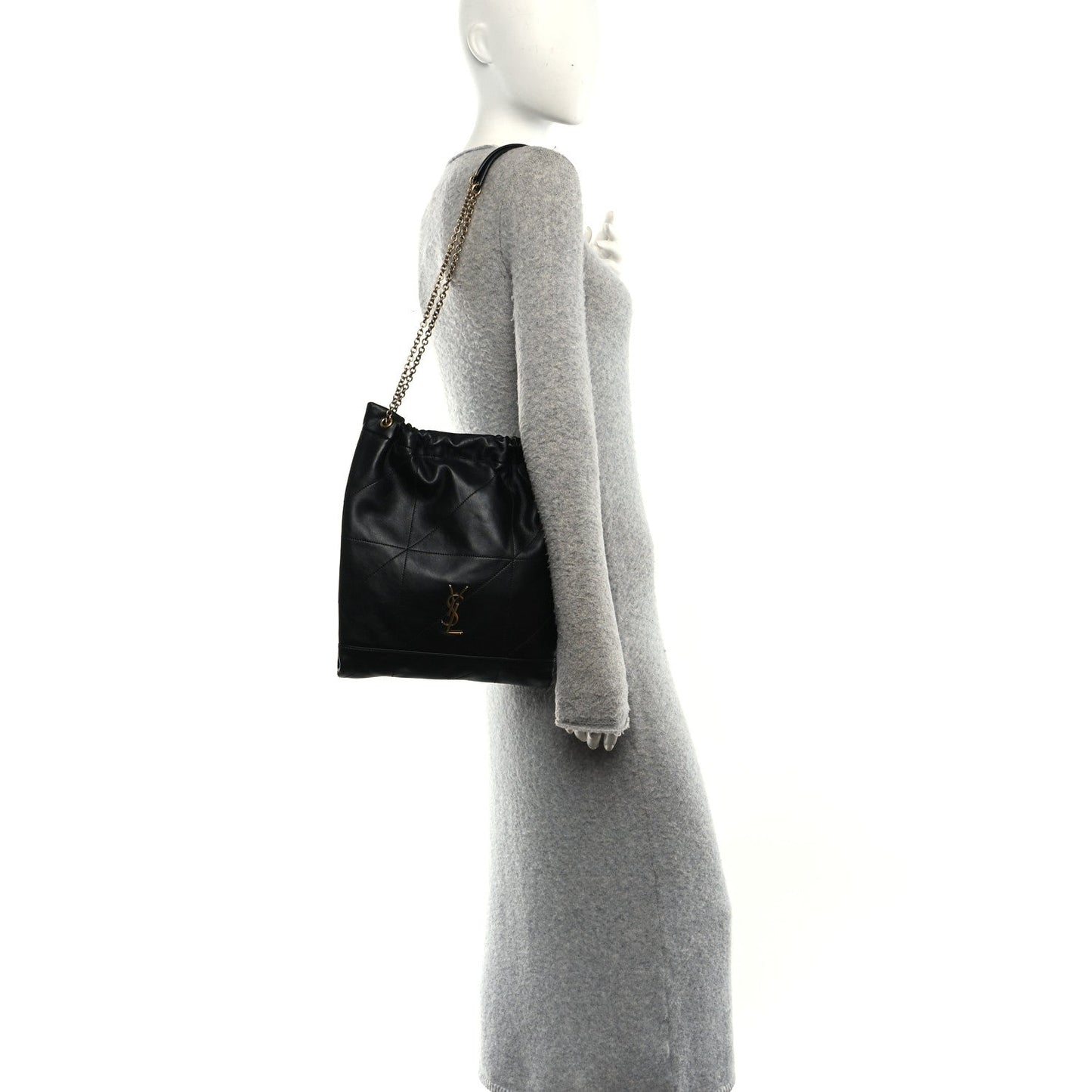 Saint Laurent Lambskin Matelasse Monogram Medium Jamie 4.3 Shoulder Bag Black