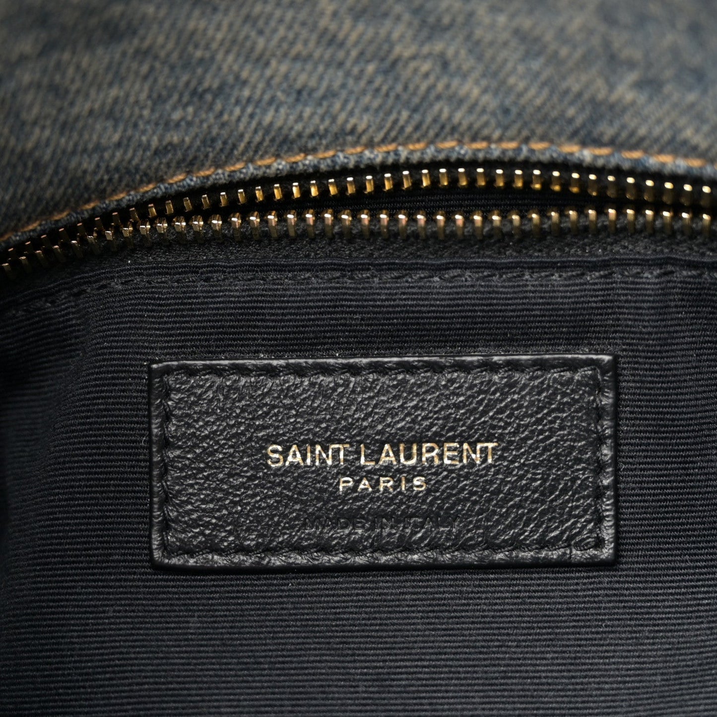 Saint Laurent Denim Quilted Small Loulou Puffer Monogram Chain Satchel Blue Cinnamon