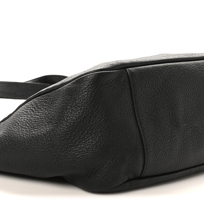 SAINT LAURENT Grained Deerskin Bea Tote Black