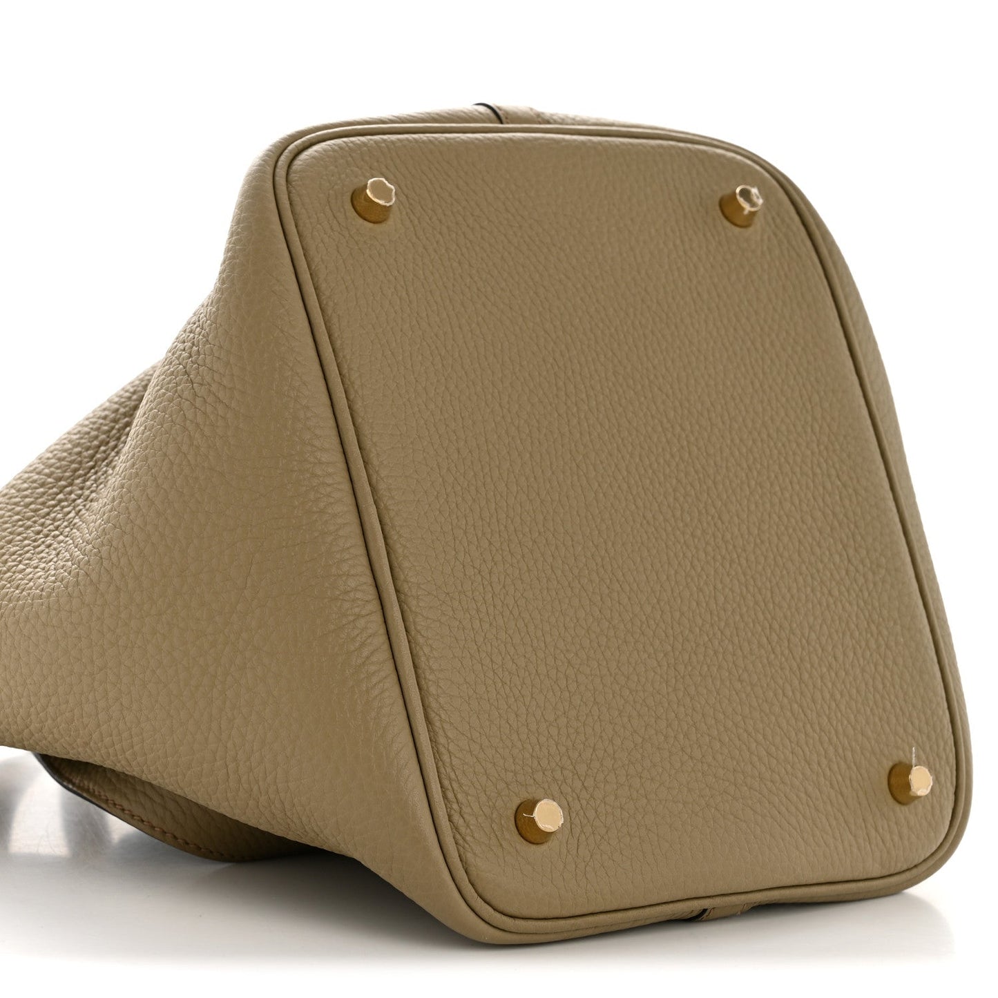 Taurillon Clemence Picotin Lock 22 MM Tote Beige Marfa