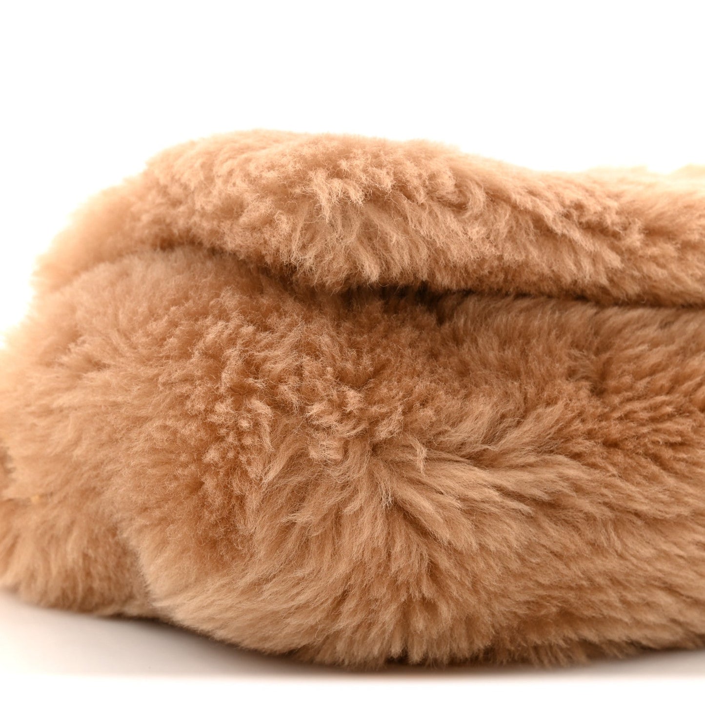 Saint Laurent Shearling Calfskin Small Reversible Monogram Kate Satchel Ecru Dark Brown