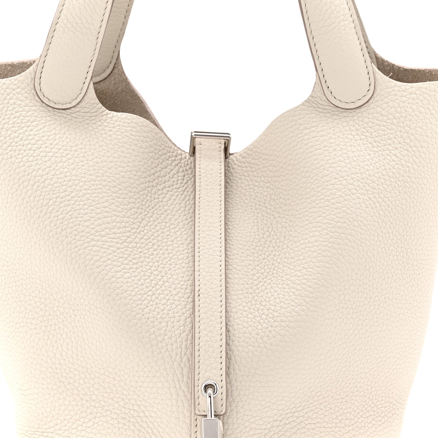 Picotin Lock 22mm Taurillon Clemence Leather Bucket Bag Beton