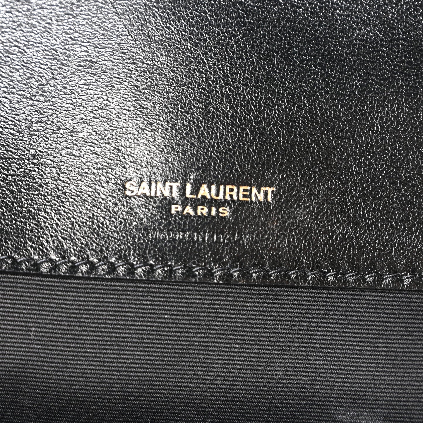 Saint Laurent Lambskin Chevron Quilted Large Loulou Shoulder Bag Black