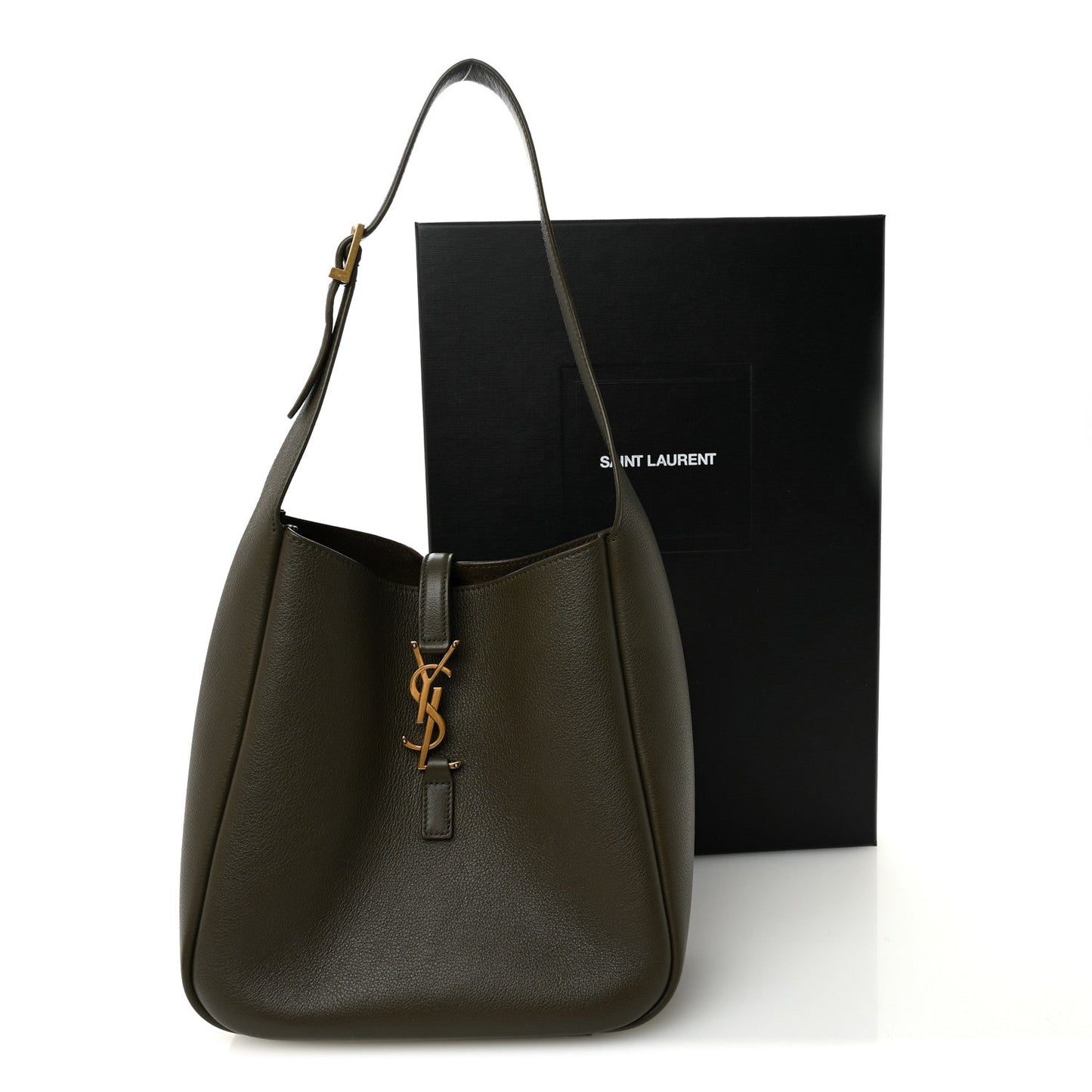 Saint Laurent Smooth Calfskin Small Le 5 A 7 Soft Hobo Light Musk