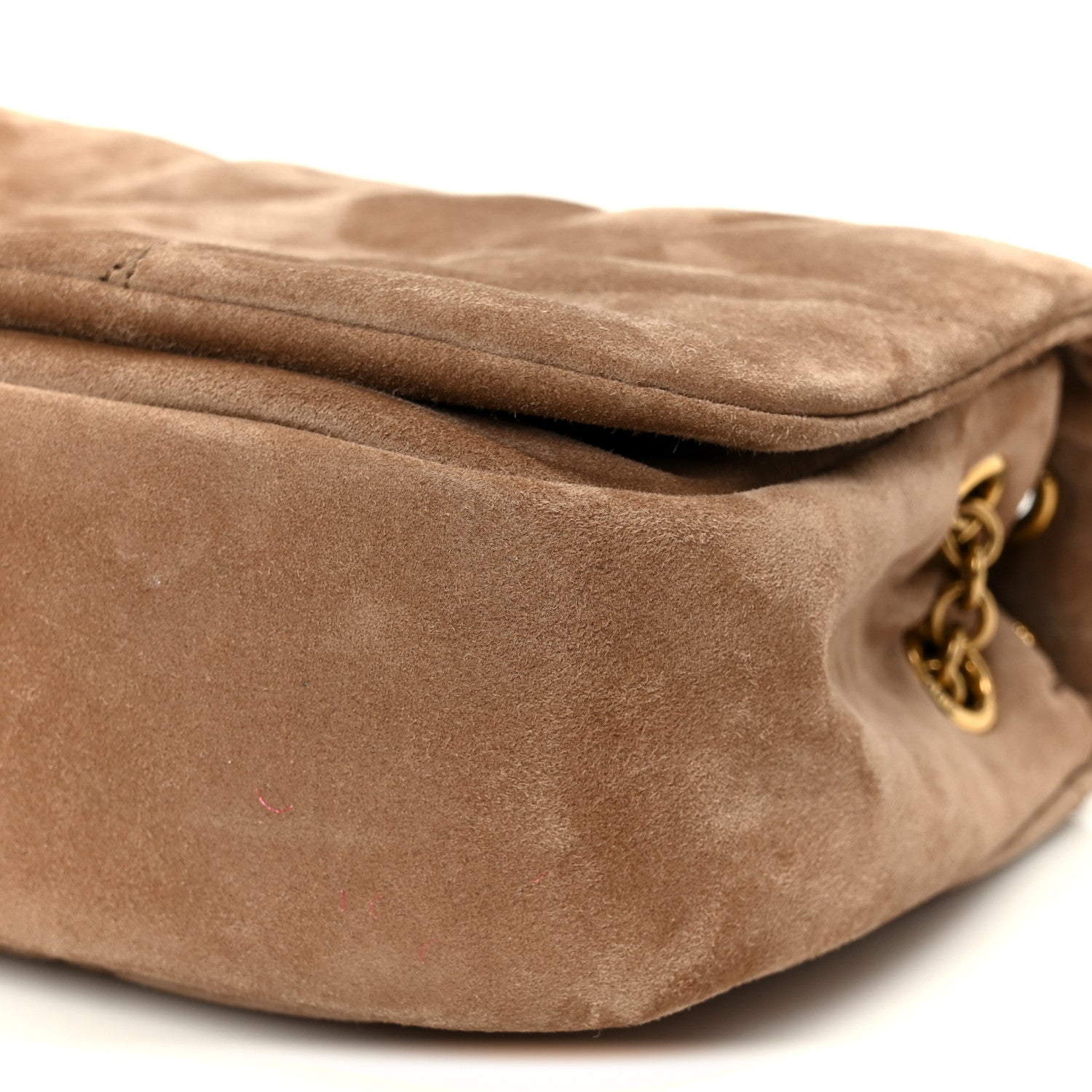 Saint Laurent Suede Matelasse Monogram Mini Jamie 4.3 Shoulder Bag Whisper Pink