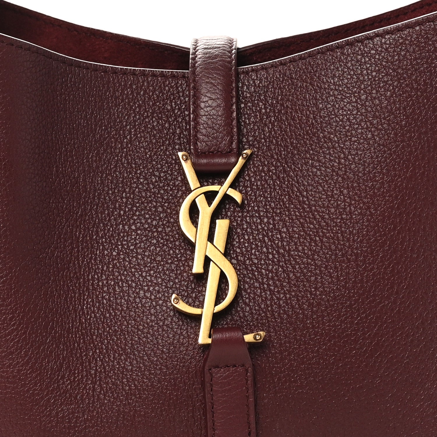 Saint Laurent Smooth Calfskin Small Le 5 A 7 Soft Hobo Rouge Legion