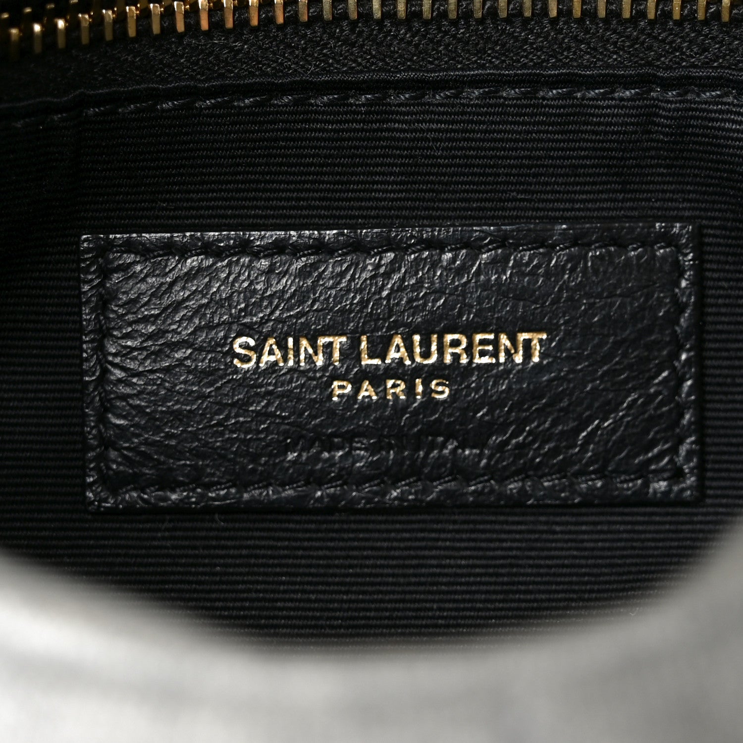 Saint Laurent Jersey Quilted Loulou Puffer Satchel Chalk Beige