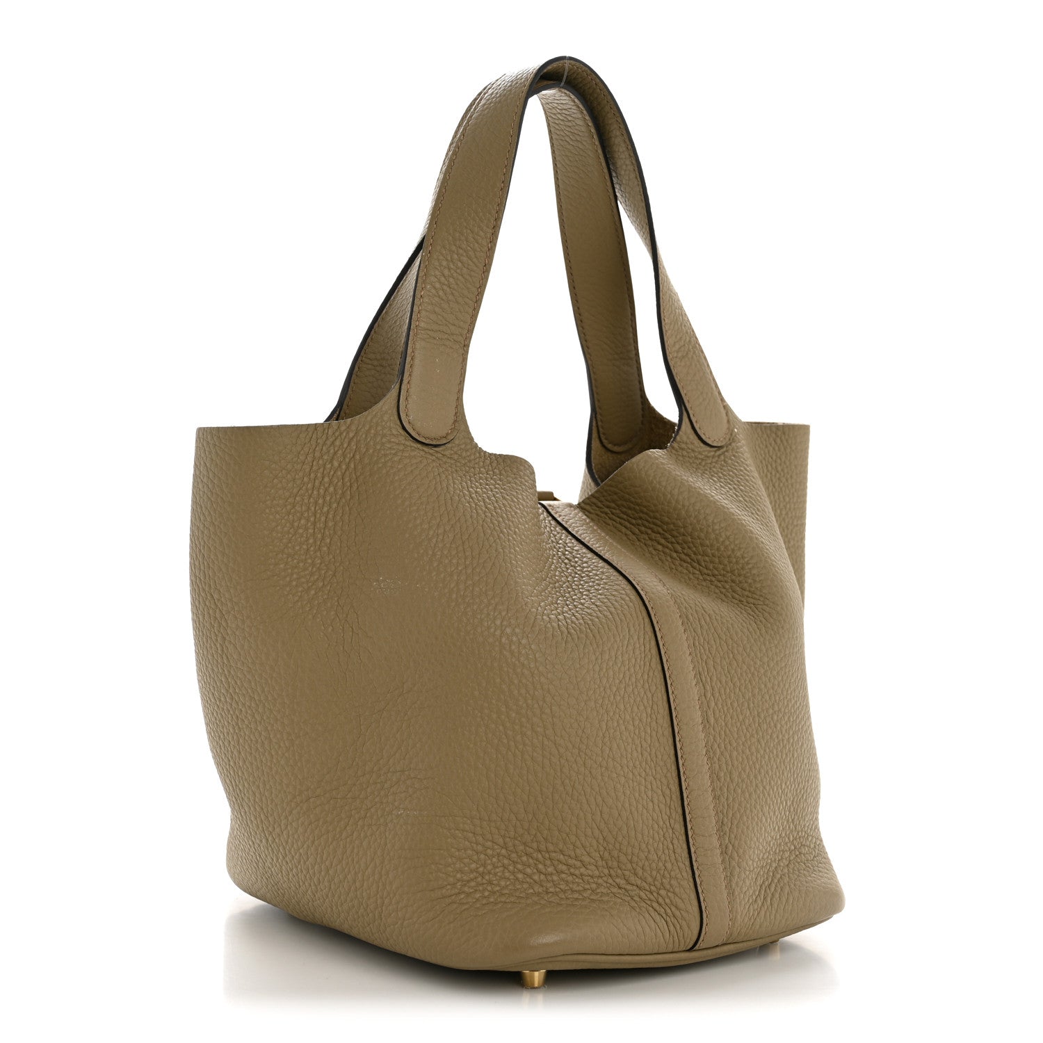 Taurillon Clemence Picotin Lock 22 MM Tote Beige Marfa