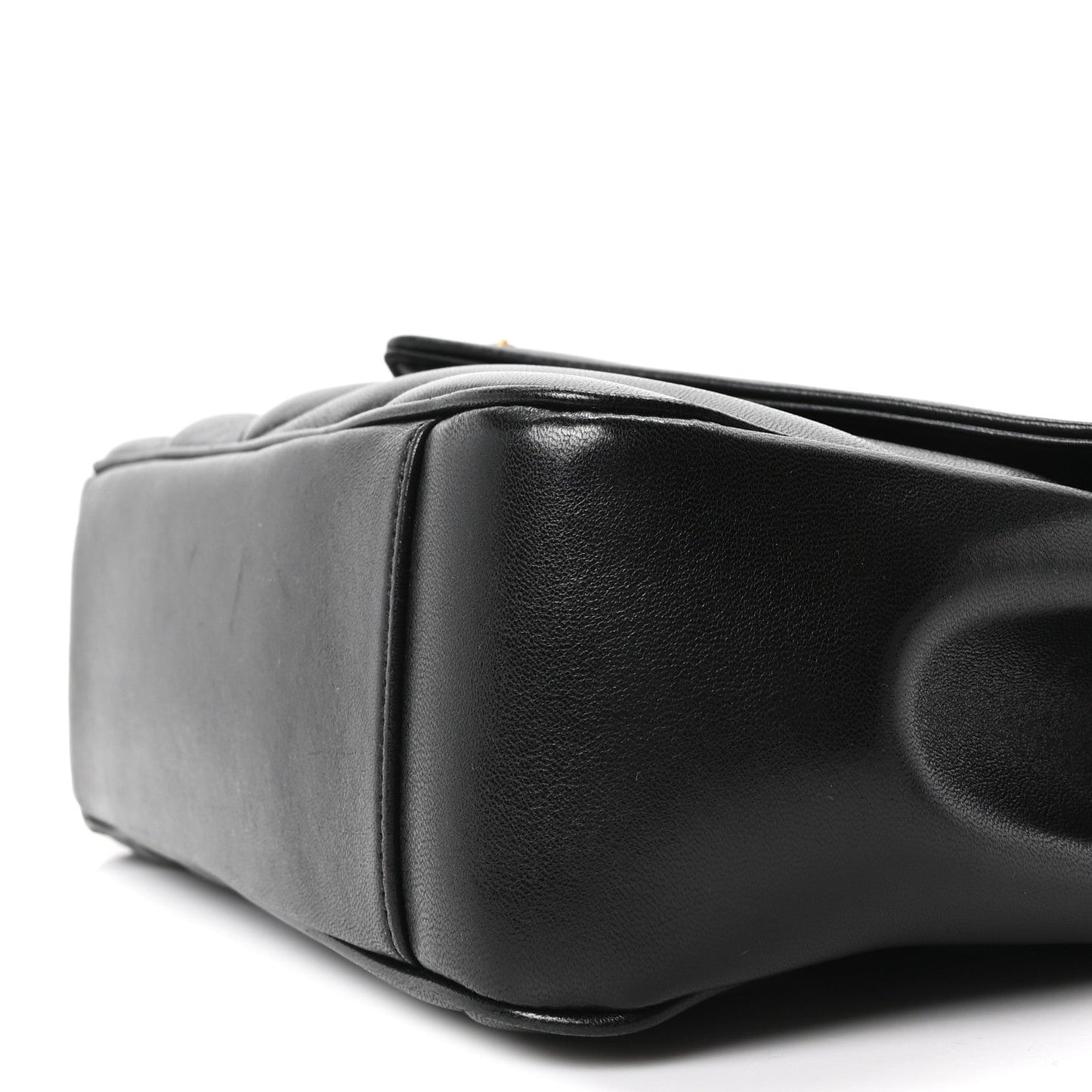 Saint Laurent Loulou Lambskin Chevron Quilted Medium Shoulder Bag Black