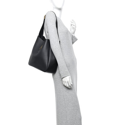 Saint Laurent Supple Calfskin Large Le 5 A 7 Soft Hobo Black