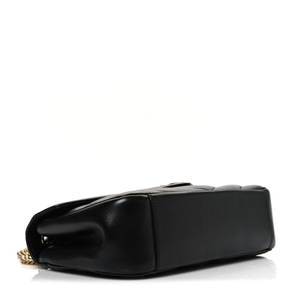 Saint Laurent Lambskin Chevron Quilted Medium Loulou Black