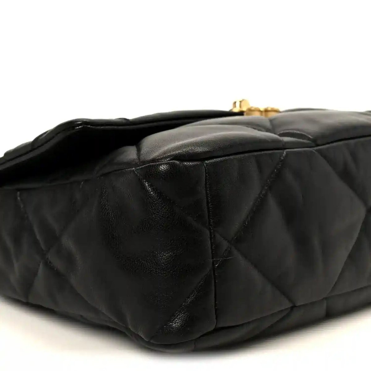 Chanel 19 Large Flap Bag in Black Quilted Goatskin Leather - NEESTRA