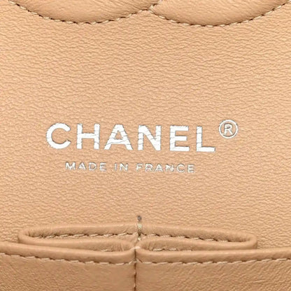 Chanel Beige Caviar Quilted Medium Double Flap Shoulder Bag - NEESTRA