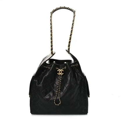 Chanel Black Caviar Leather Quilted Medium Classic Flap Handbag - NEESTRA