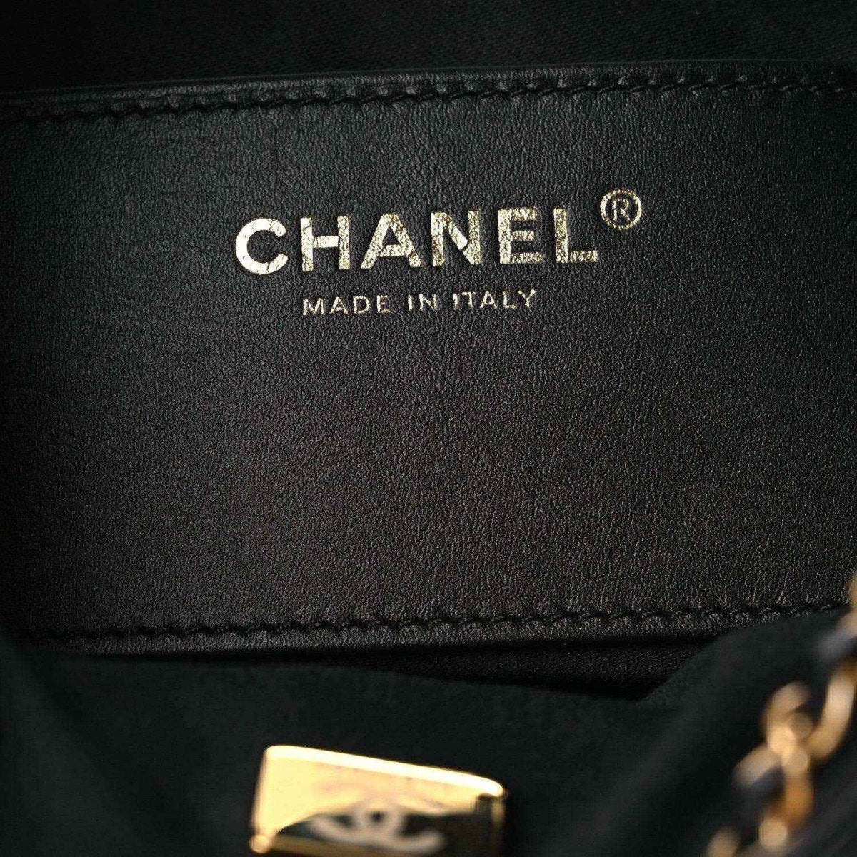 Chanel Black Caviar Leather Quilted Medium Classic Flap Handbag - NEESTRA