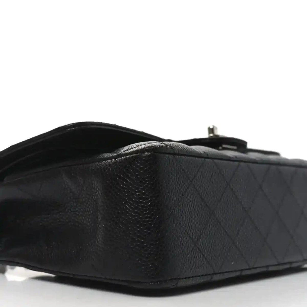 Chanel Black Caviar Quilted Leather Medium Double Flap Bag - NEESTRA