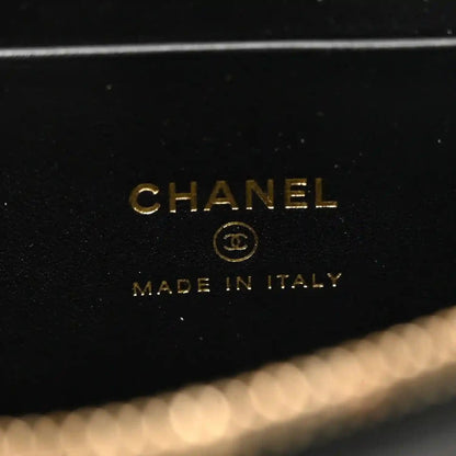 Chanel Black Caviar Quilted Leather Slim Vanity With Gold Chain - NEESTRA
