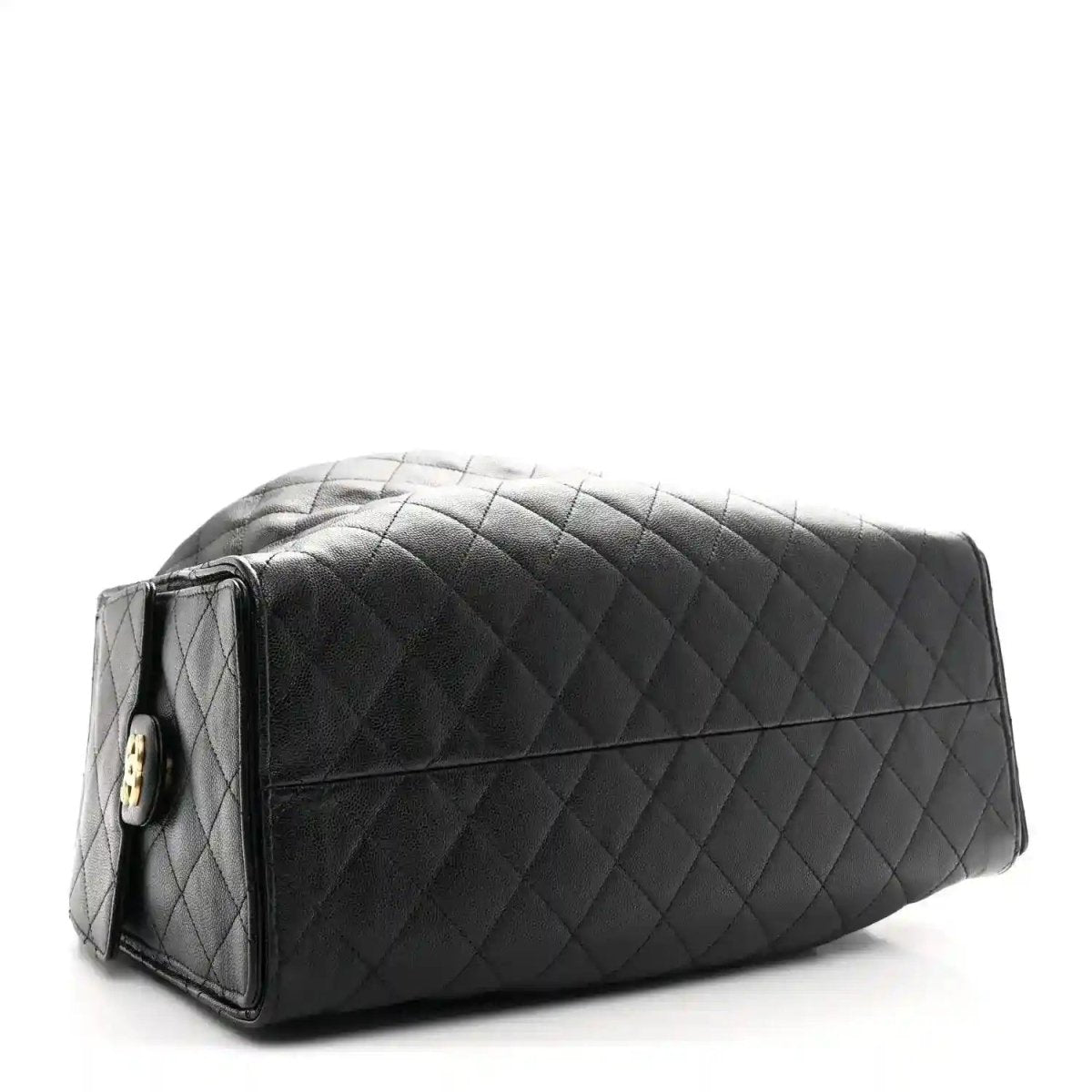 Chanel Caviar Quilted Large 25 Handbag in Black Gold Hardware - NEESTRA