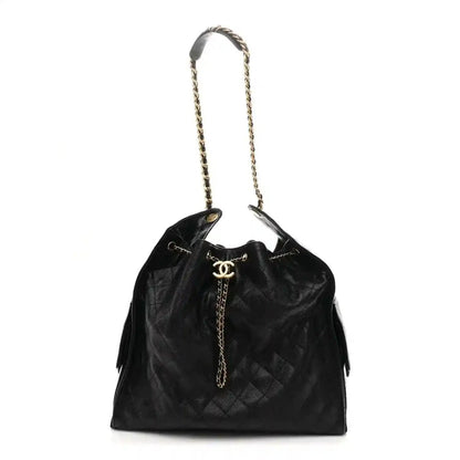 Chanel Caviar Quilted Large 25 Handbag in Black Gold Hardware - NEESTRA