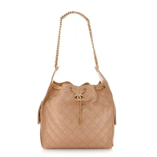 Chanel Caviar Quilted Medium 25 Handbag in Beige Calfskin - NEESTRA