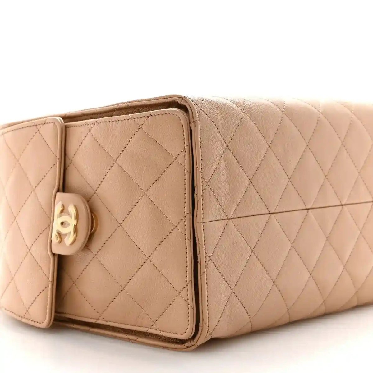 Chanel Caviar Quilted Medium 25 Handbag in Beige Calfskin - NEESTRA