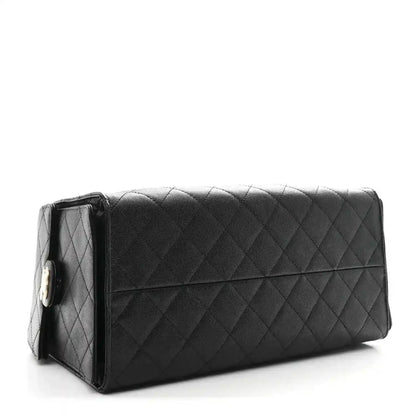 Chanel Caviar Quilted Medium Classic Flap Handbag in Black - NEESTRA