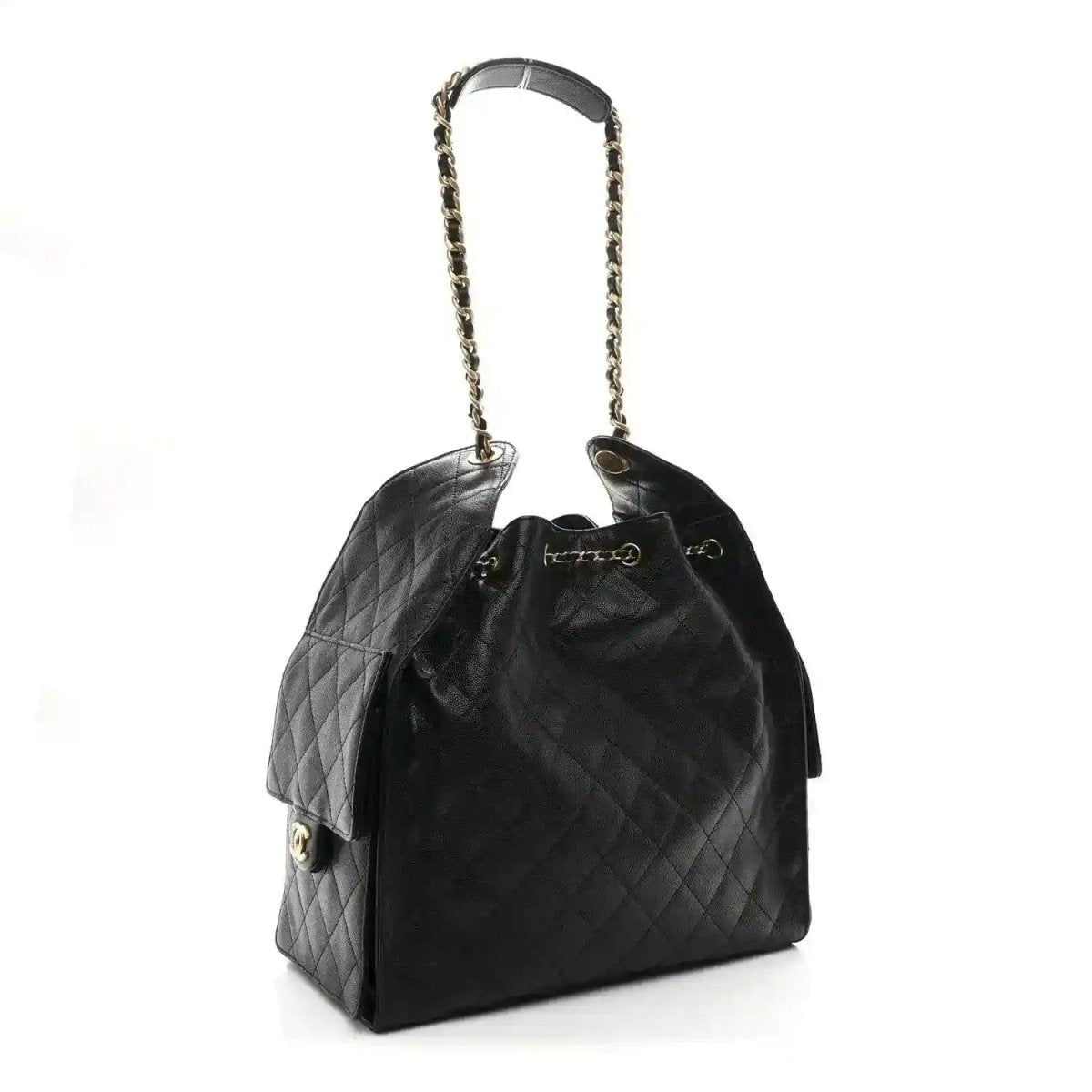 Chanel Caviar Quilted Medium Classic Flap Handbag in Black - NEESTRA