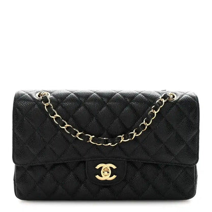 Chanel Caviar Quilted Medium Double Flap Bag in Black - NEESTRA