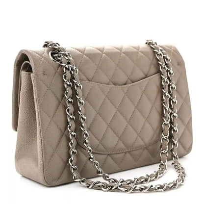 Chanel Caviar Quilted Medium Double Flap Bag in Taupe - NEESTRA