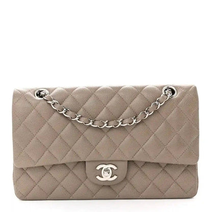 Chanel Caviar Quilted Medium Double Flap Bag in Taupe - NEESTRA