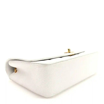 Chanel Caviar Quilted Medium Single Flap Bag in White - NEESTRA