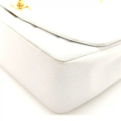 Chanel Caviar Quilted Medium Single Flap Bag in White - NEESTRA